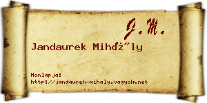 Jandaurek Mihály névjegykártya